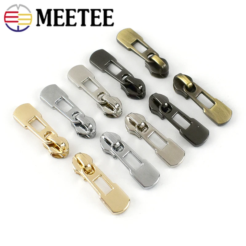 

10/20/50pcs 3# Metal Zipper Slider for Nylon Zippers Bag Clothes Backpack Zip Head Pull DIY Repair Kit Tailor Sewing Accessories