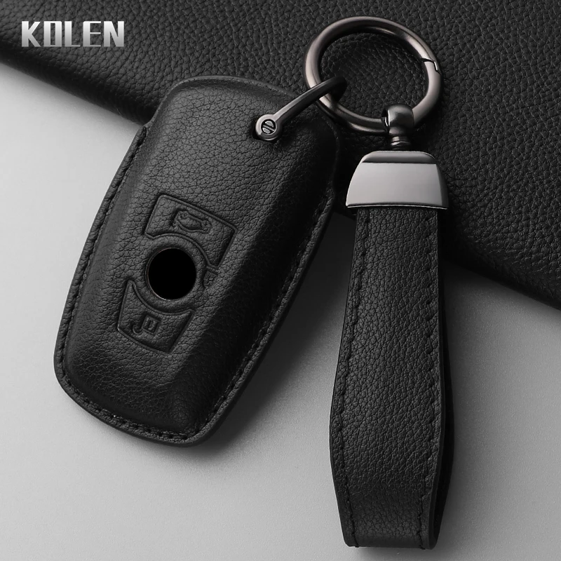 

Кожаный Автомобильный чехол для ключа с дистанционным управлением для BMW F10 F20 F30 F15 F16 F07 F01 F02 F25 F31 1 3 5 7 Series X1 X3 X4 X5 X6