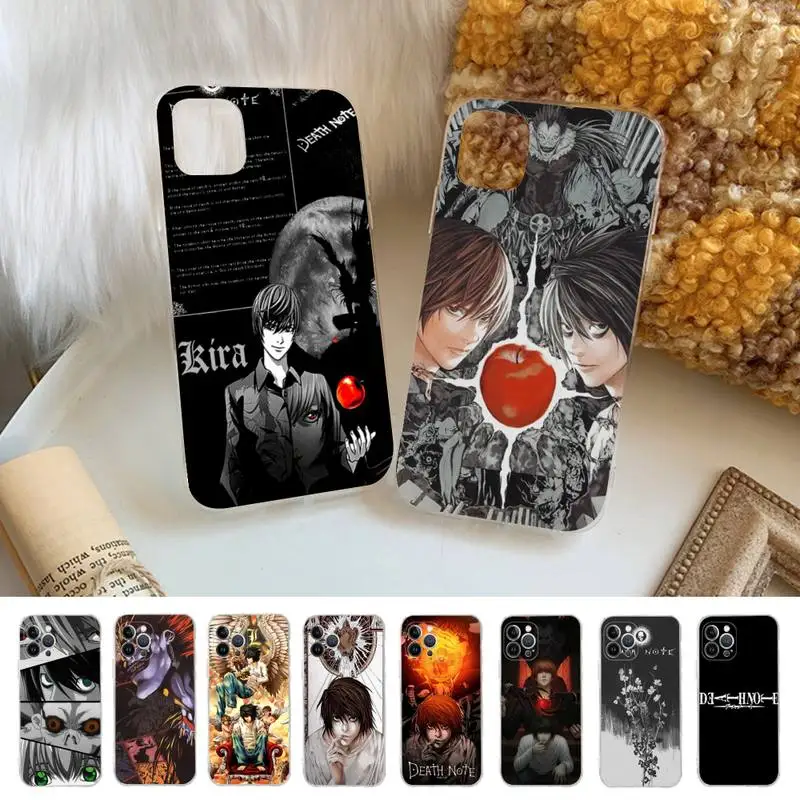

Anime Manga Death Note Ryuk Phone Case For iPhone 13 14 Pro Max XS XR 12 11 Pro 13 Mini 6 7 8 Plus Clear Back Cover Capa