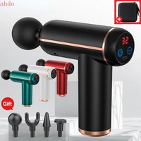 abdo massage gun portable percussion pistol massager for body neck deep tissue muscle relaxation gout pain relief fitness
