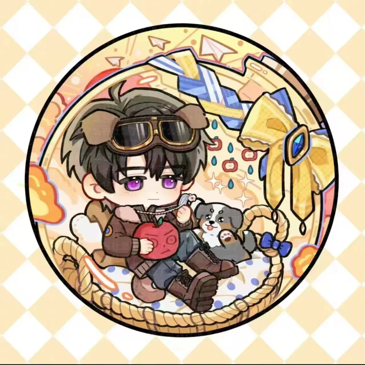 

Мультяшная аниме брошь из металла