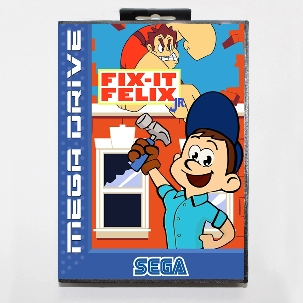 Fix-It Felix Jr 16bit MD карточная игра для Sega игры Mega Drive/ Genesis с розничной коробкой |