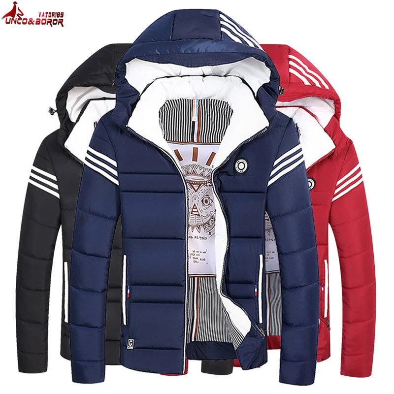 

Brand Winter Warm Streetwear Varsity Jacket Men 2022 New Autumn Hooded Parkas Mens Casual Slim Jacket Coat Men jaqueta masculina