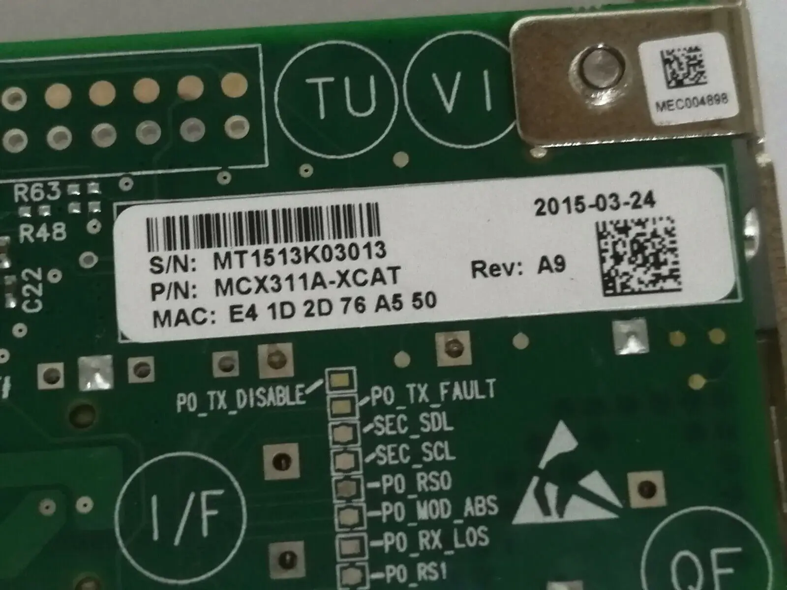 Сетевая карта для Mellanox MCX311A-XCAT 10G ConnectX-3 CX311A