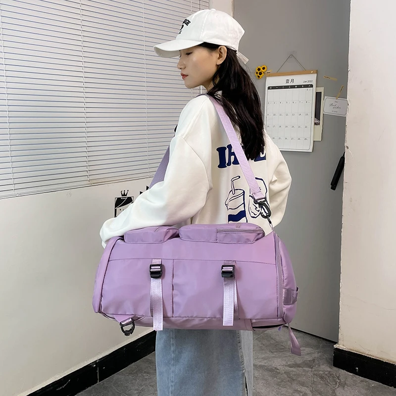 Double Shoulder Travel Bag Large Capacity Luggage Bag New Men And Women Travel On Campus Dry And Wet Separation Storage Bag M606