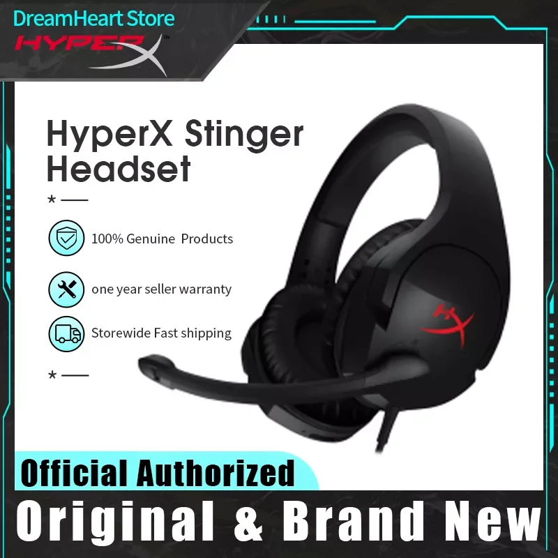 

New in Kingston HyperX Cloud Stinger Gaming Headset Headphones With Microphone For PC PS4 Xbox Headphone