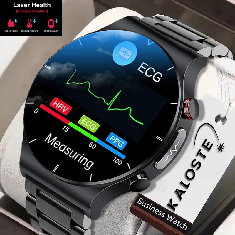 Reloj inteligente resistente al agua para hombre, pulsera con control del ritmo cardíaco y de la presión sanguínea, ECG + PPG, para Huawei y Xiaomi, IP68, novedad de 2022
