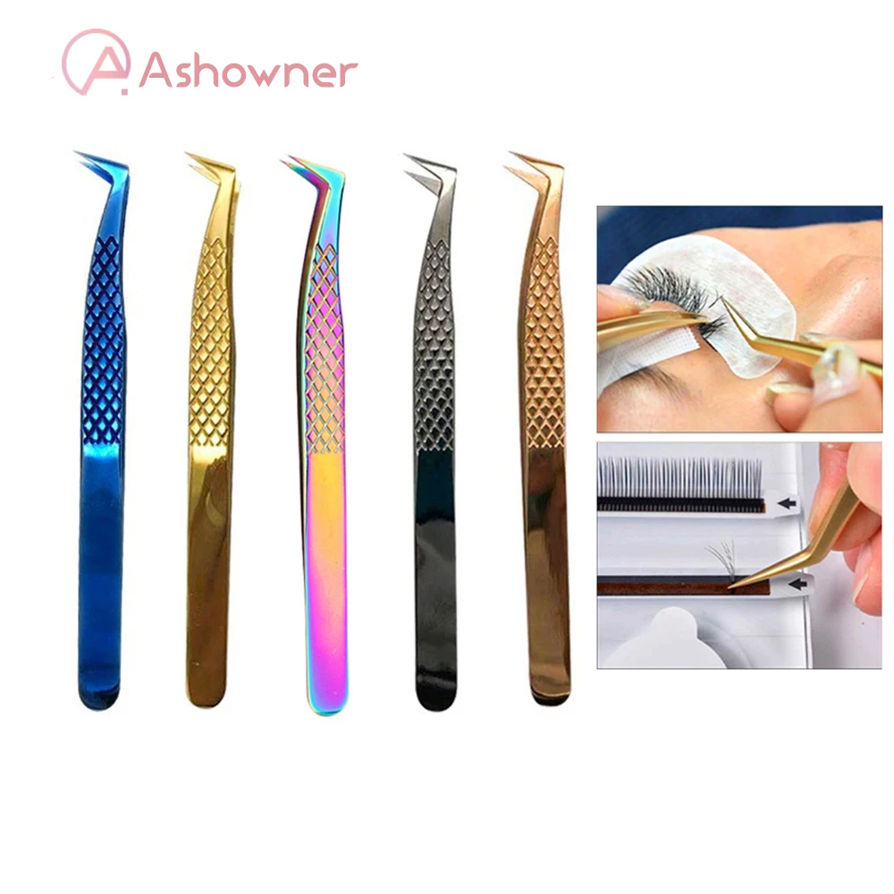 

Eyebrow Tweezer Stainless Steel Anti-static Premium Ultra Fine Tip Improve For Lashes Extension Clip Makeup Beauty Decor