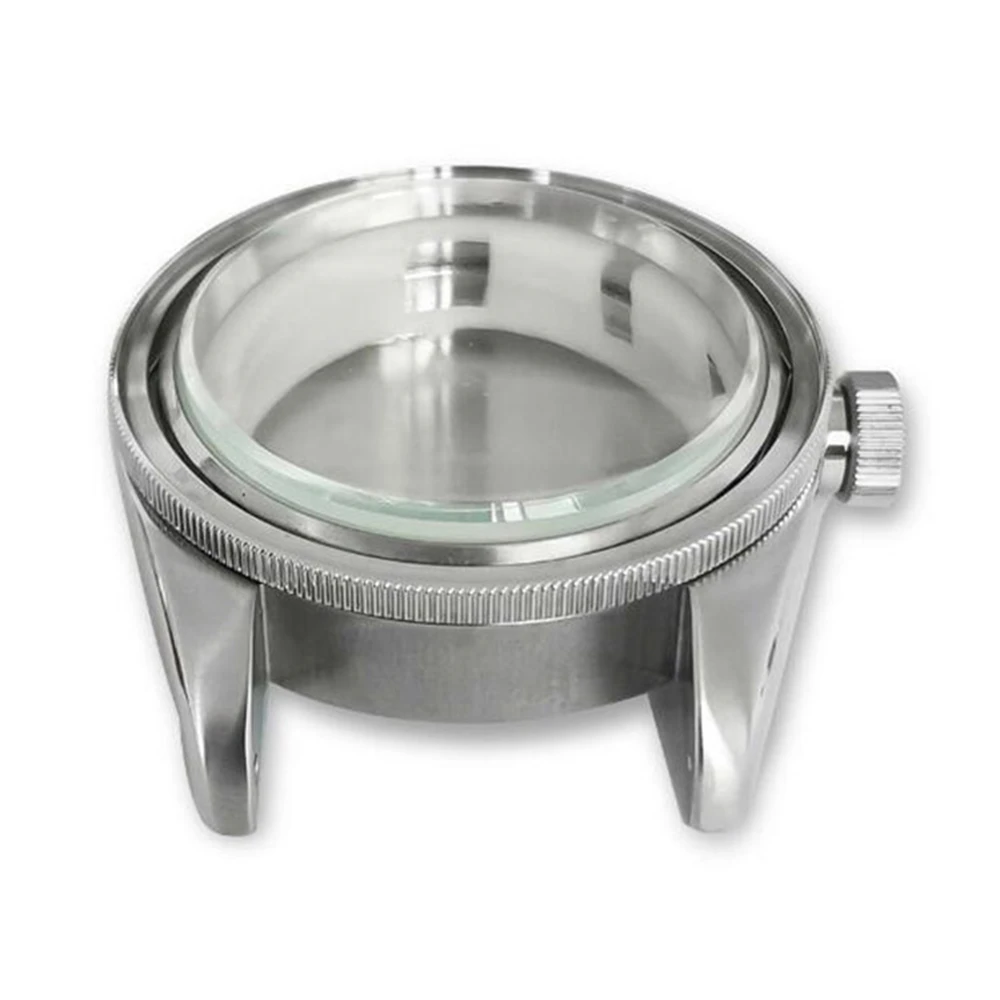 Watch Accessories 41mm 316L Stainless Steel Watch Case Aluminum Ring Mineral Glass Mirror Case for 8215 8205 8200 2813 Movement