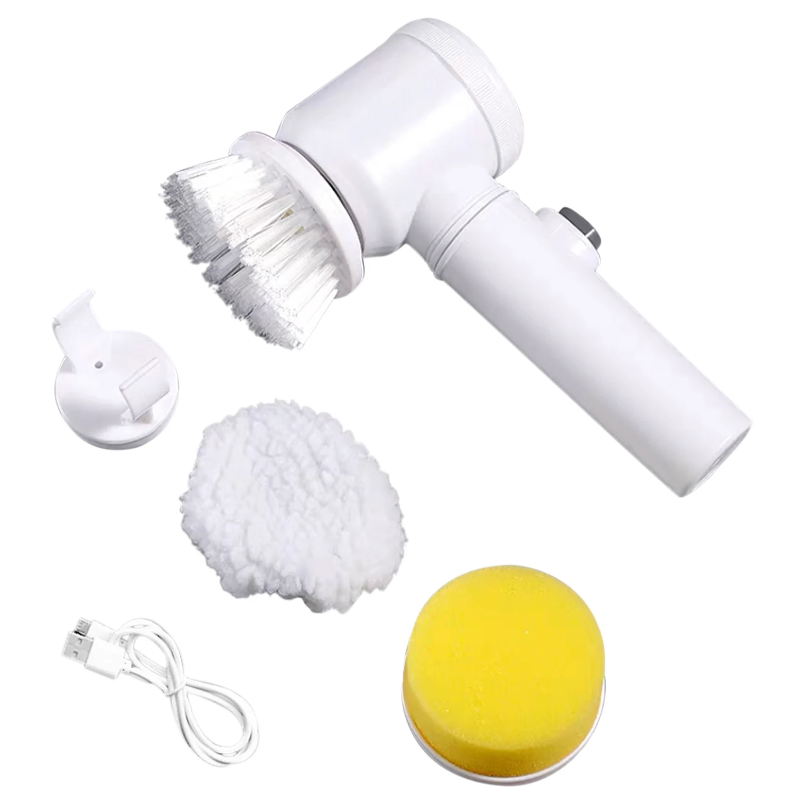 

Щетка для чистки, вращающаяся на 360 градусов электрическая Беспроводная ручная щетка для кастрюль, ванны, кухни, ванной, домашней плитки, нап...