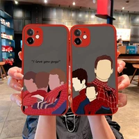 spider man no way home marvel matte transparent light red phone case for iphone 12 11 pro mini max xs x 8 7 plus se 2020 xr