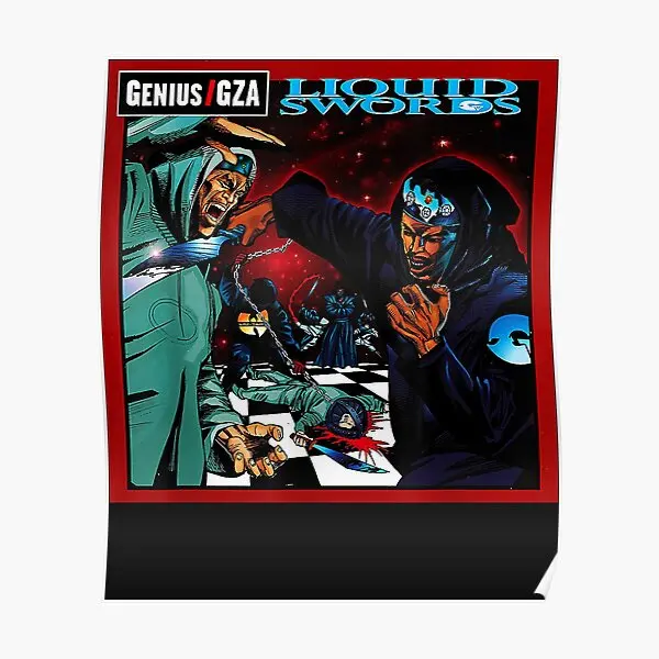 Футболка-постер для мужчин и женщин смешное искусство на стену с жидкими мечами