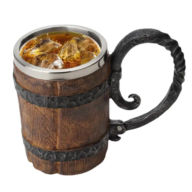 

Viking Drinking Cup 550ml Stainless Steel Whiskey Cocktail Medieval Mug Universl Norse Tree Life Viking Mug For Home Accessory