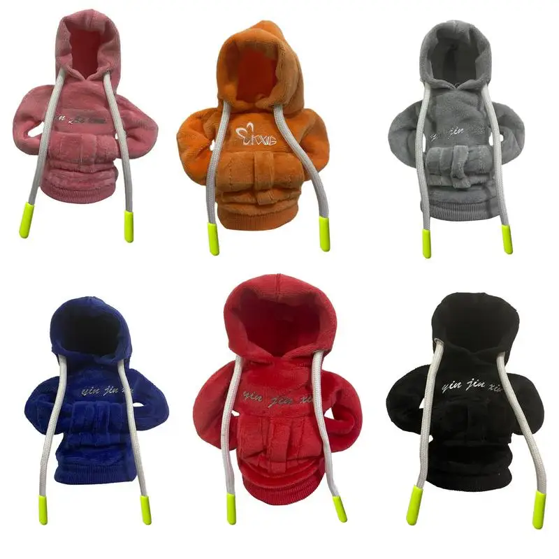 

Car Shifter Knobs Cover Mini Hoodie Car Shift Protector Fashionable Hooded Shirt Gear Stick Case For Cars Vehicles RVs Pickups