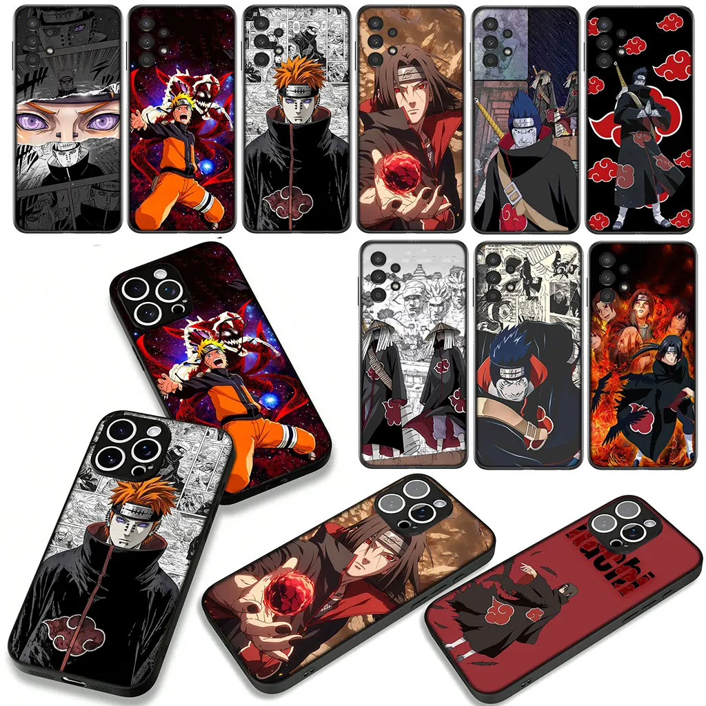Фото Чехол для Apple iPhone 16 15 14 Plus 13 12 Mini 17 Pro Max + ProMax 16E Air Phone Case Pain KISAME Narutos Akatsuki Itachi №3
