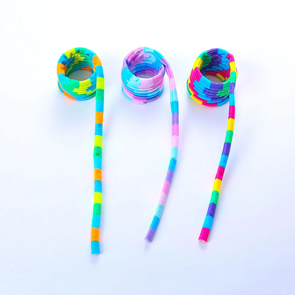 

Funny Cat Stick Plush Toy with Rainbow Self-Hey Funny Cat Bite-Resistant Long Rod Funny Household Pet Supplies