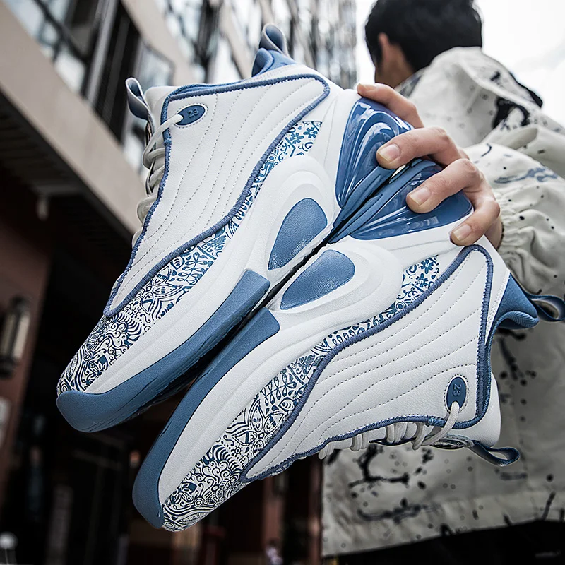 Plush Thickened Basketball Shoes Keep Warm In Autumn And Winter Men's And Women's Same Style High Gang Heat 36-46