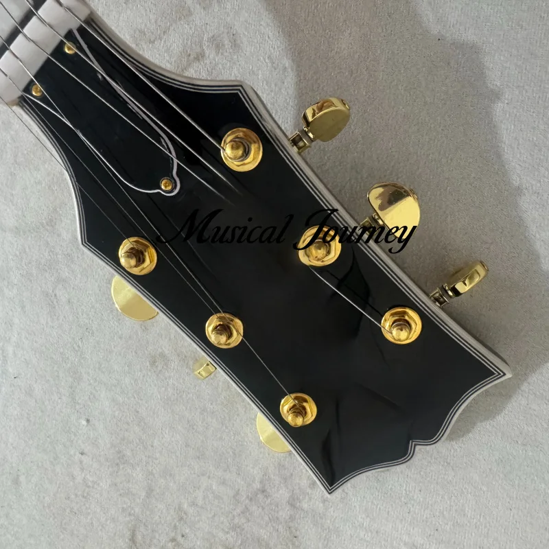 Фото Электрогитара Custom OEM с полым корпусом, желтая, на заказ, с двумя звукоснимателями HH Humbucker, 6 струн №2