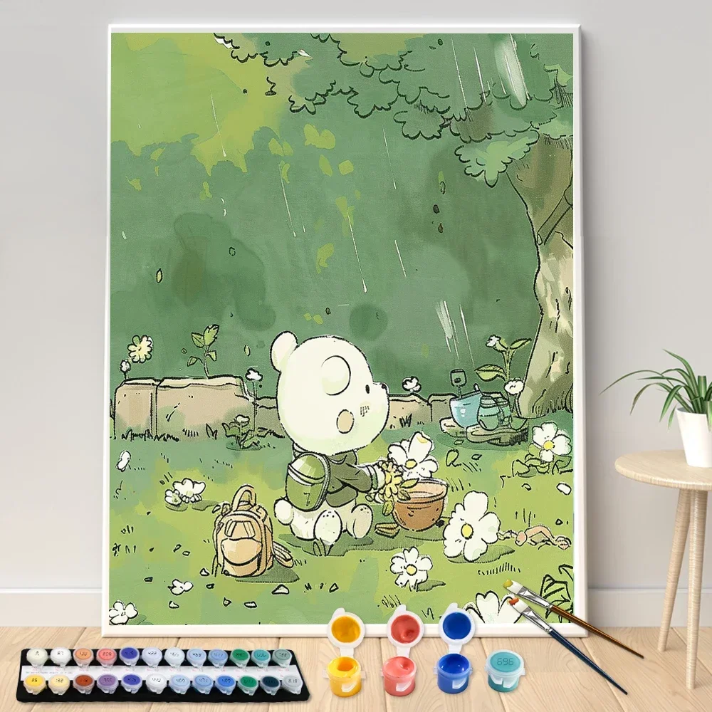 579557 Картина по номерам рука маленького медвежонка сделай сам акриловая краска