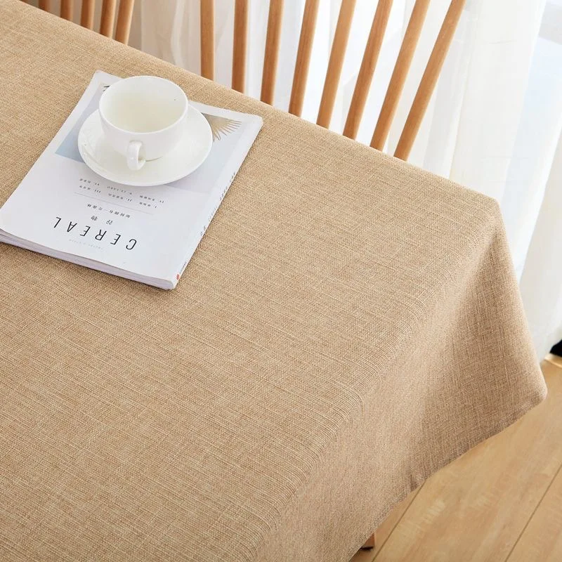 

Cotton linen tablecloth, art table cloth, linen thickened plain simple cloth, Nordic modern tea table net, tablecloth Y8D3584