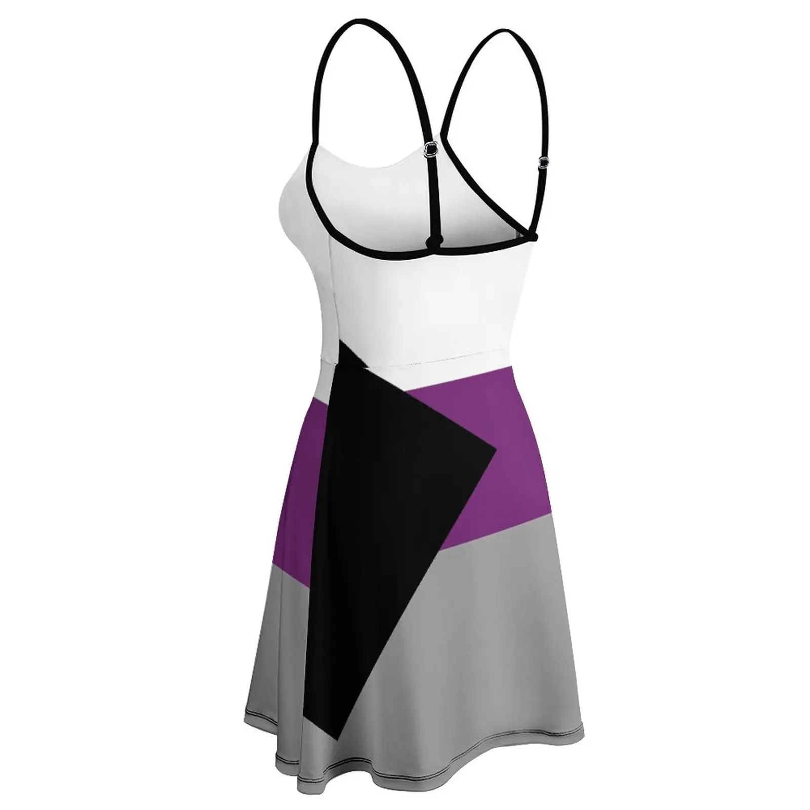 Соблазнительное однотонное женское платье на бретельках с демисексуальным