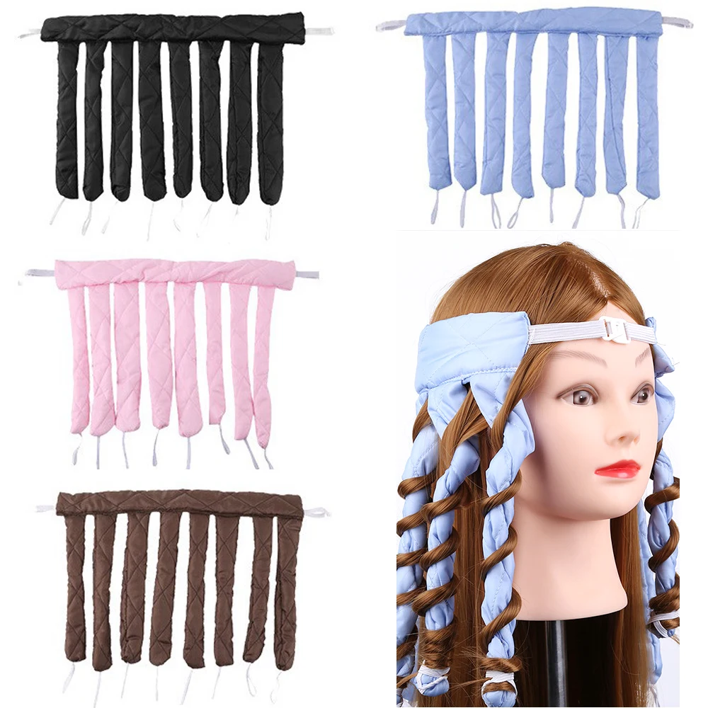 

Heatless Curling Rod Headband No Heat Hair Curler Headband Curls Silk Ribbon Hair Rollers Soft Lazy Wave Formers Styling Tool