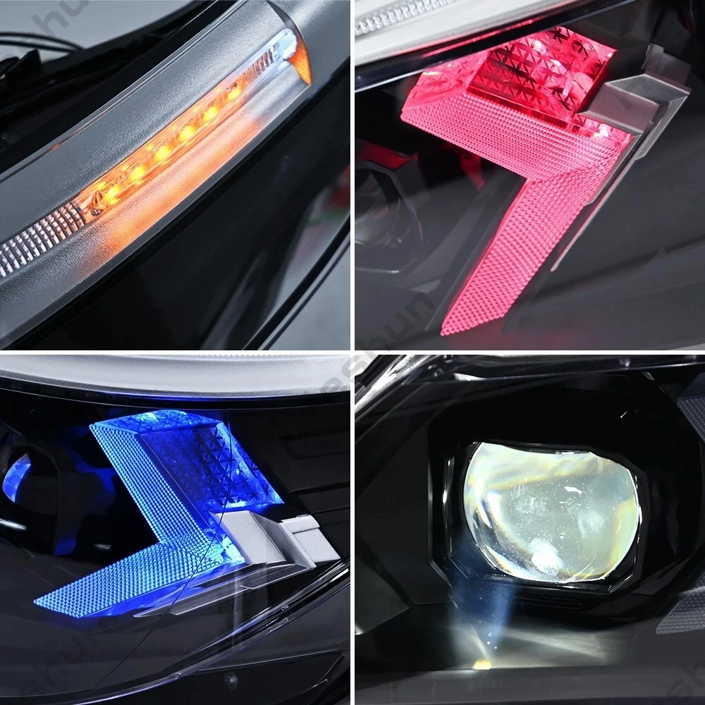 Фото Пара светодиодных фар для BMW E60 E61 M5 5-Series 525i 528i 530i 540i 2003-2010 гг., передние фары, указатели поворота, DRL, фары №5