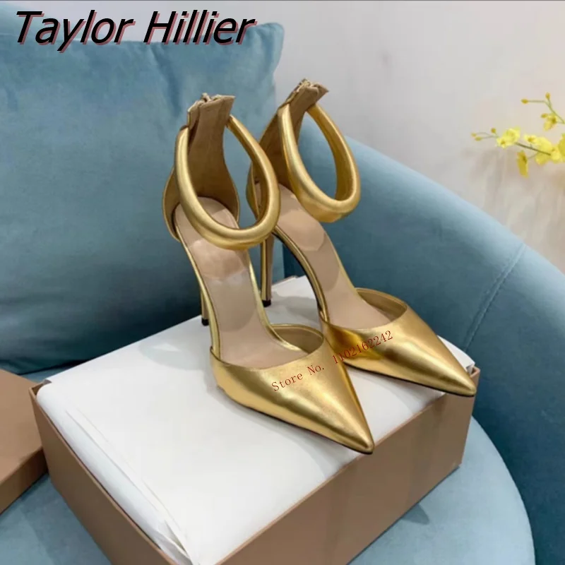 

Spring New Multi-Color Patent Leather Pumps Pointed Toe Stiletto Back Zipper Women'S Shoes Sexy Simple All-Match Shoes Summer 46