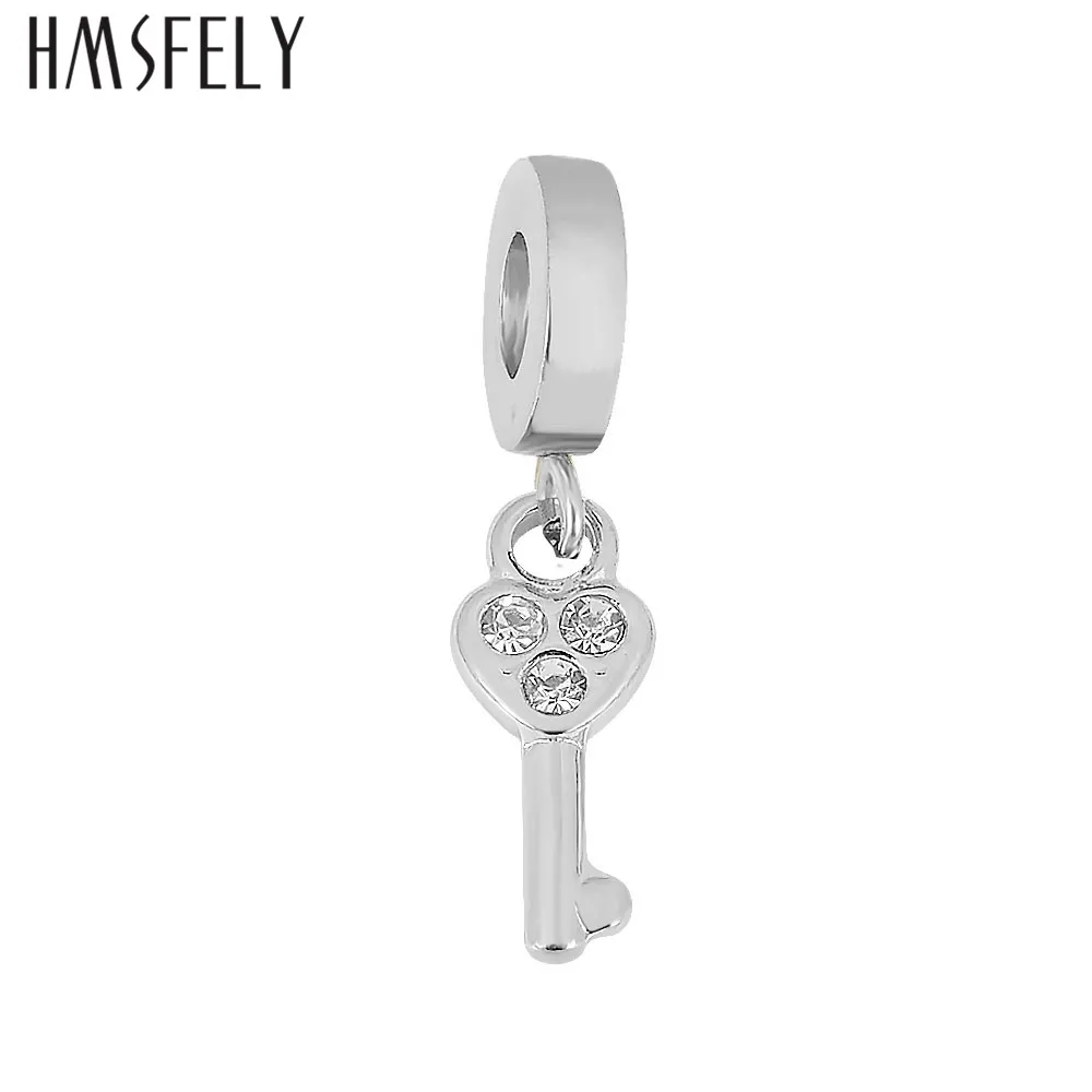 HMSFELY подвеска в форме ключа из нержавеющей стали для самостоятельного изготовления браслетов, ожерелий, ювелирных изделий, аксессуары, части браслетов