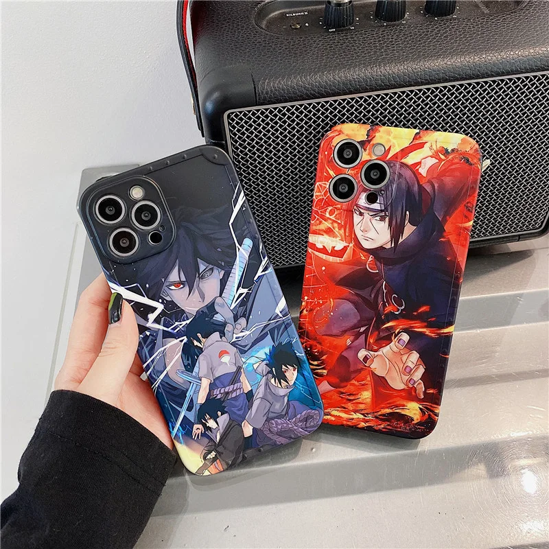 

BANDAI Fashion Naruto Uchiha Itachi Anime Cool Case For iPhone 11 12 Pro Max X XR XS 7 8 TPU Cover for Boys Dropshipping