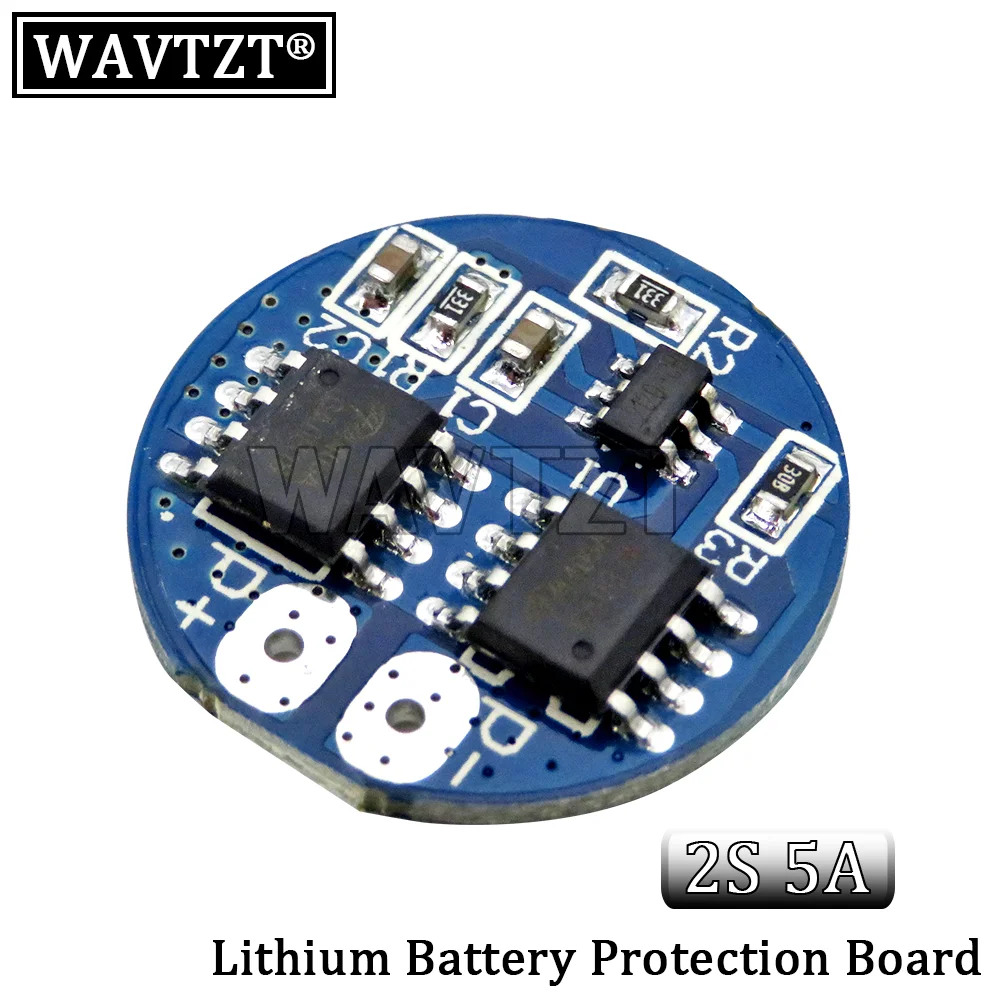 WAVTZT 2S 5A Li-ion Lithium Battery 7.4v 8.4V 18650 Charger Protection Board bms pcm for li-ion lipo battery cell pack