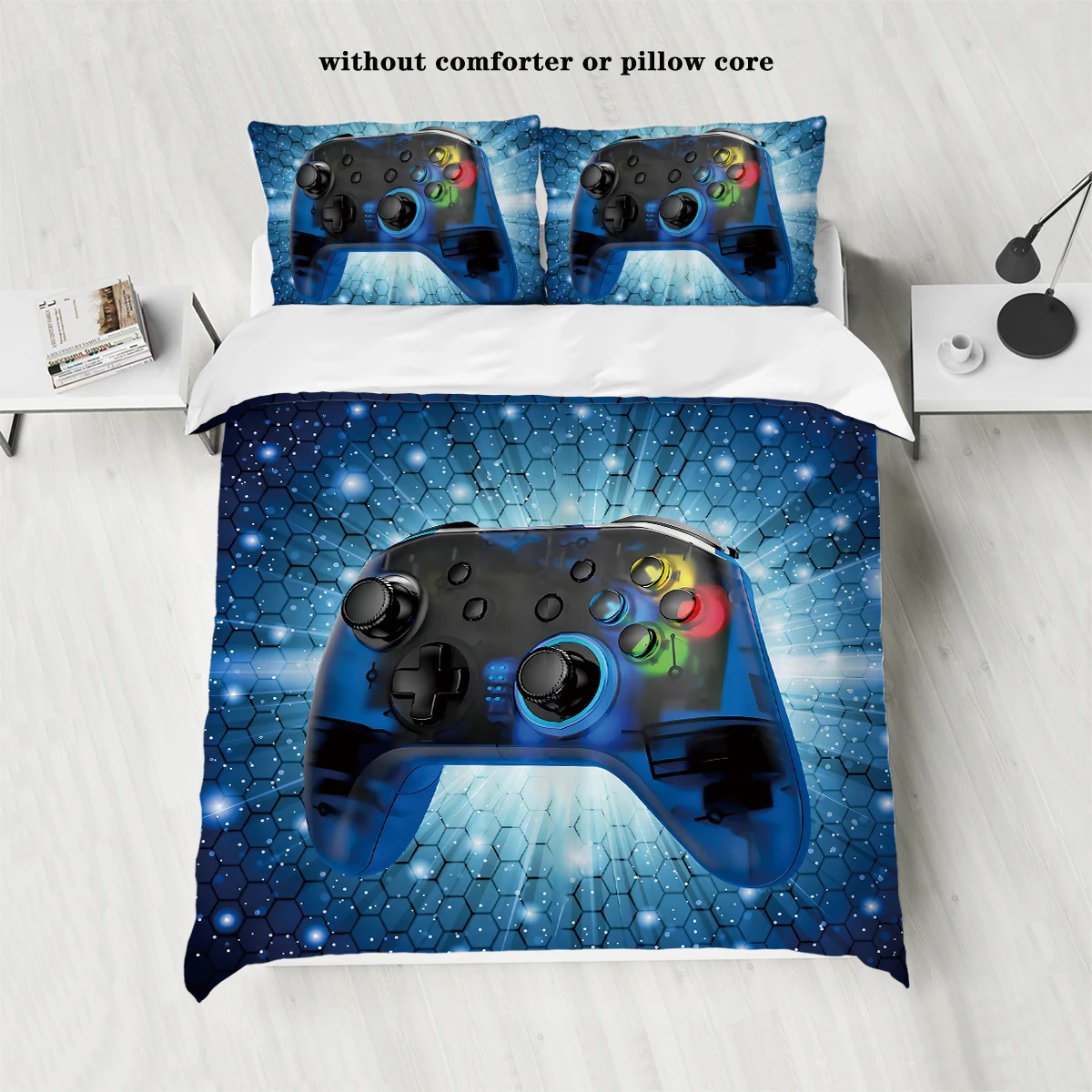 Набор пододеяльников с мультяшным принтом игровым контроллером и почтовыми