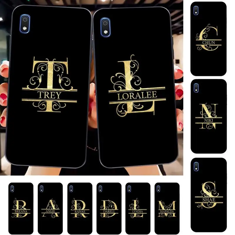 

Initial Letter A Z Fashion Phone Case for Samsung A51 01 50 71 21S 70 31 40 30 10 20 S E 11 91 A7 A8 2018