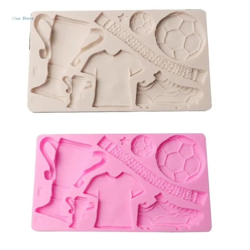 

3D Football Cup Sport Silicone Mold Fondant Mould Cake Pastry Baking Decor Tools Resin Ornament Handmade Soap Mold