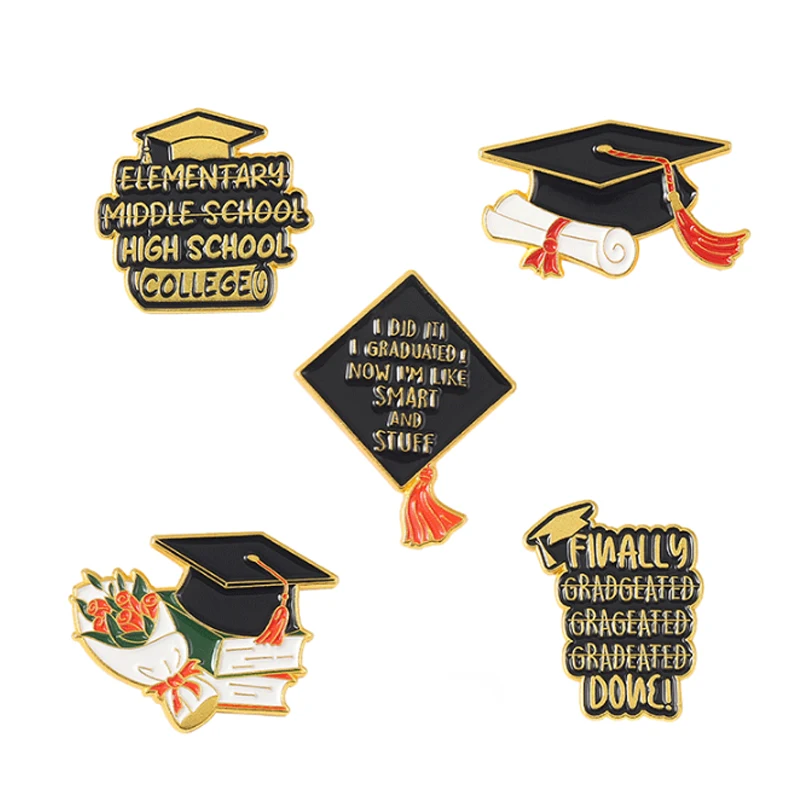

Bookman Enamel Pins Bachelor Student Teacher Brooch Lapel Pin Badges Jewelry for Women Men Graduation Gift