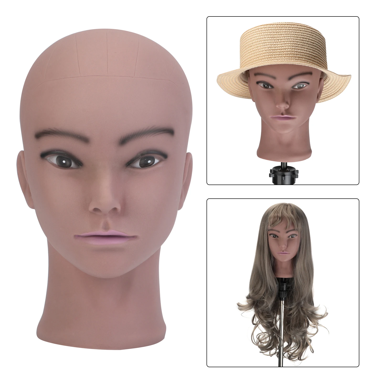 Голова-манекен для афро-манекена 20 дюймов с мини-штативом | Шиньоны и парики