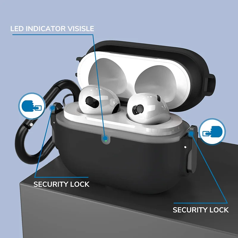 

Luxury Switch Earphone Case For Airpods Pro 2 3 1 Case Shockproof Cover For Apple Airpods Pro 2 2nd Cases Accessories Keychain