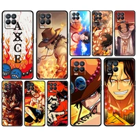 hot anime one piece ace for oppo gt master find x5 x3 realme 9 8 6 c3 c21y pro lite a53s a5 a9 2020 black phone case cover capa