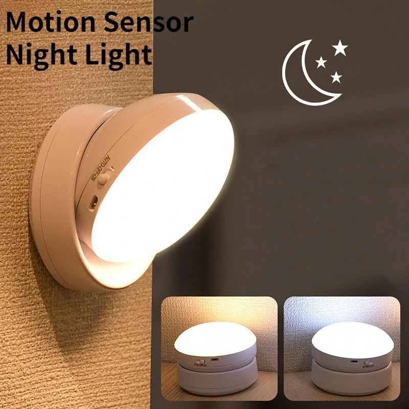 Motion Sensor Wireless Light LED Night Light USB Charging Wall Charging For Hallway Bedroom Decoration Home