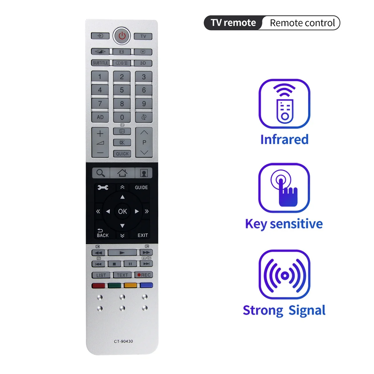 Заменить CT 90430 пульт дистанционного управления для Toshiba 4K Ultra HD TV Smart