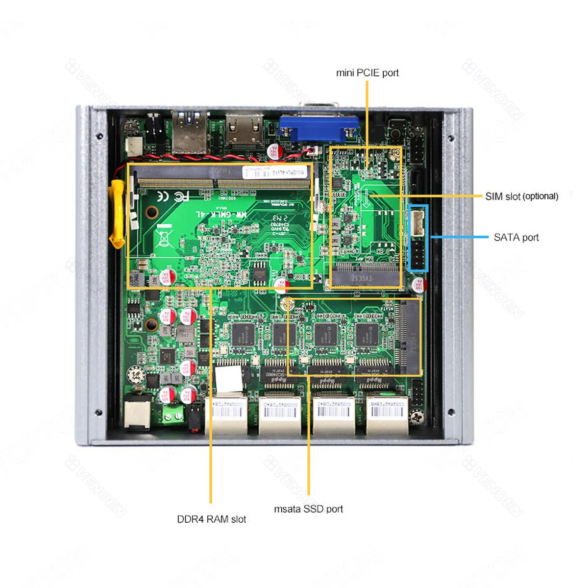 Мини-ПК без вентилятора Intel 2 5G LAN переключатель Celeron J4125 Win10 VPN PfSense брандмауэр 4xi225