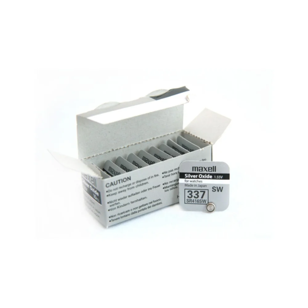 Часовая батарейка MAXELL R337 (SR416SW), 1.55 В