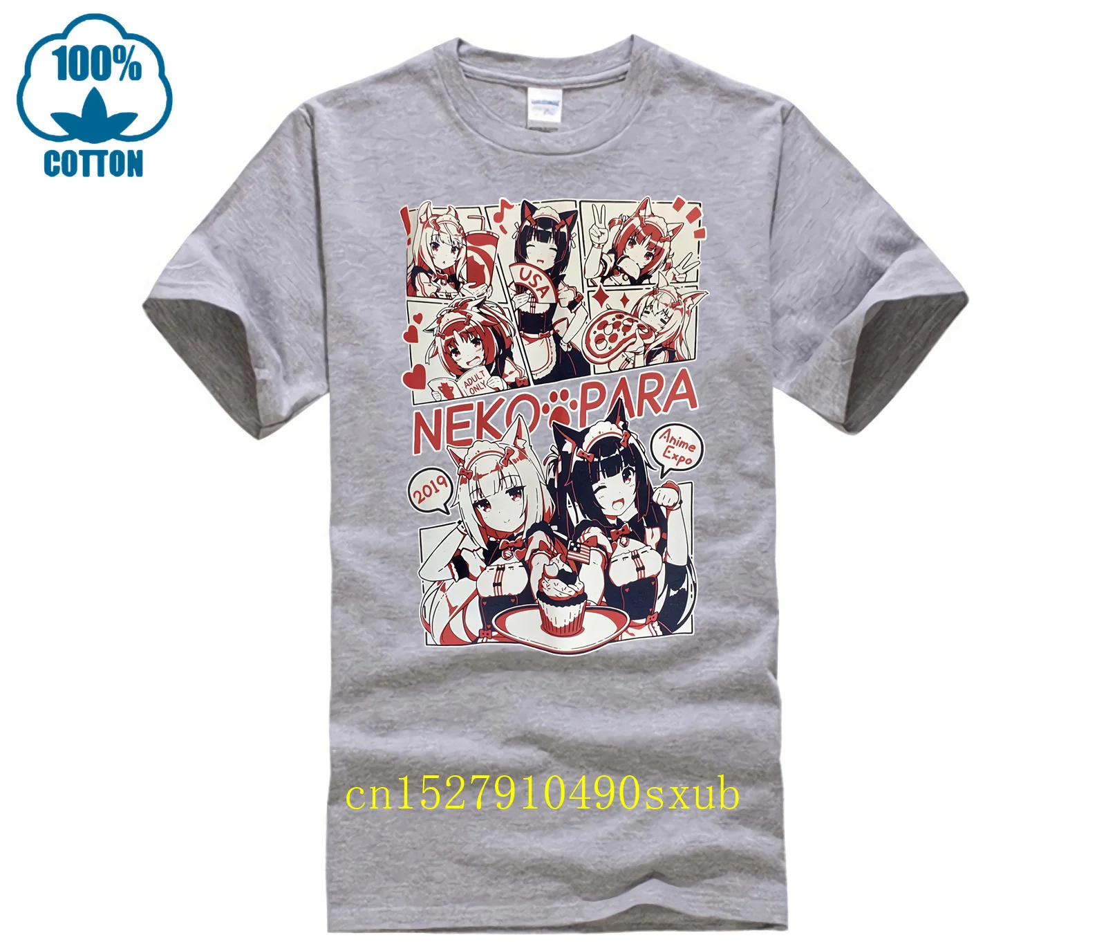 Футболка с изображением аниме Экспо некопара кадава