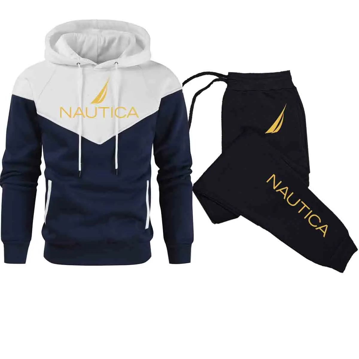 

NAUTICA New Fashion Men's Tracksuit Hoodie Fitness Gym Wear Men's Running Suit Tracksuit Jogger Winter Tracksuit