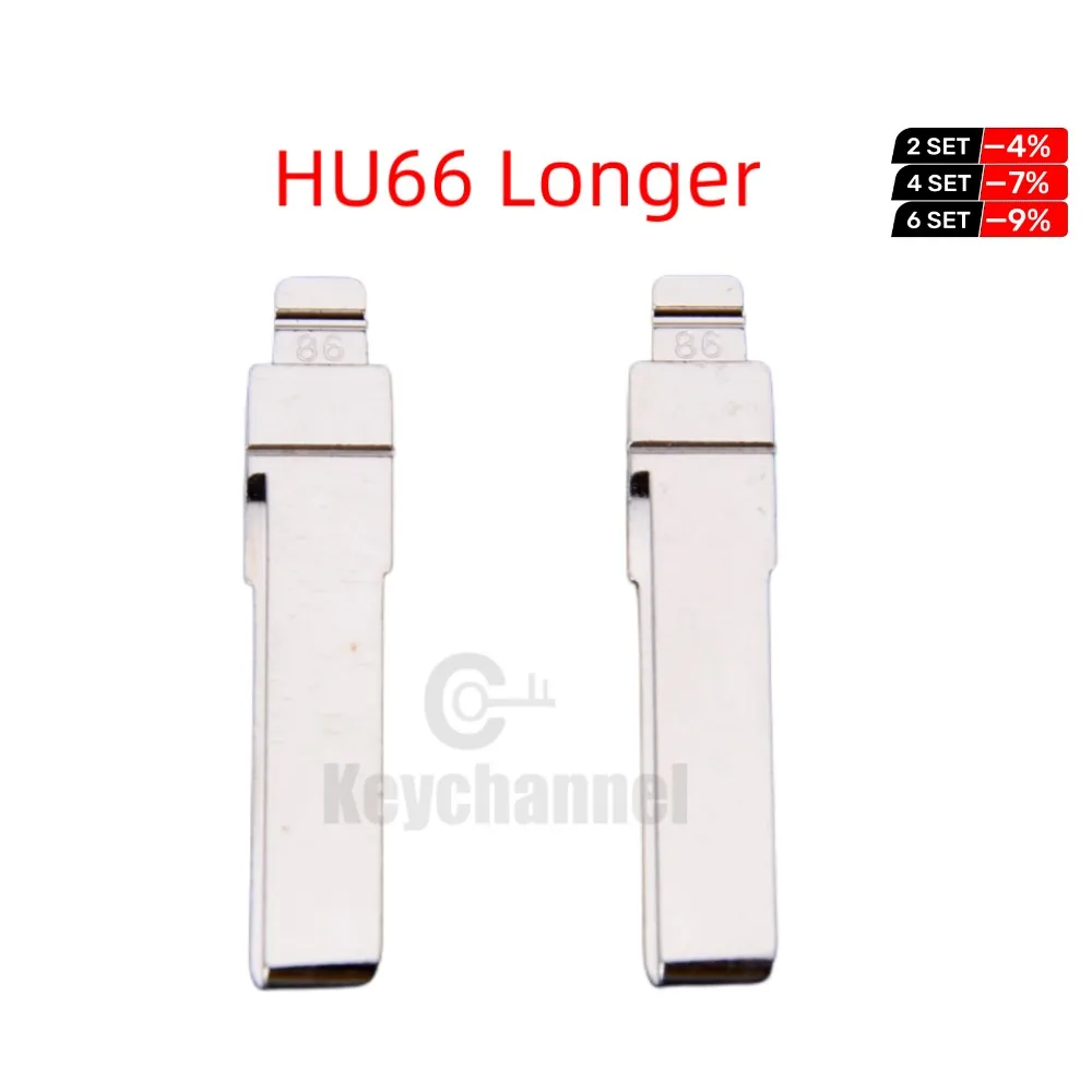 10 шт. HU66 лезвие автомобильного ключа 86 # KD ключ чистый металлический Универсальный Флип-ключ для Golf Polo Jetta Skoda для KD KEYDIY VVDI Xhorse пульт дистанционного управления