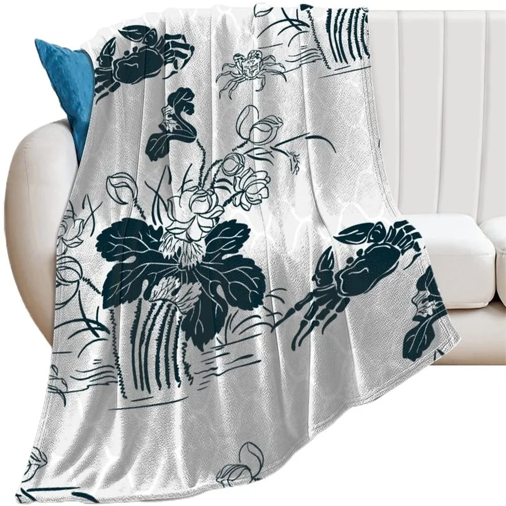 

Flowers Blanket,Ultra Soft Flannel Fleece Blanket Stylish Bedroom Living Room Sofa Warm Blanket for Family