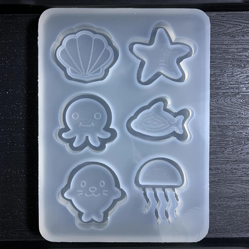 

XXFD 3D Ocean Theme Silicone Mold Epoxy Resin Mold DIY Jewelry Pendant Tools Quicksand Keychain Mold Crafts Making Supplies