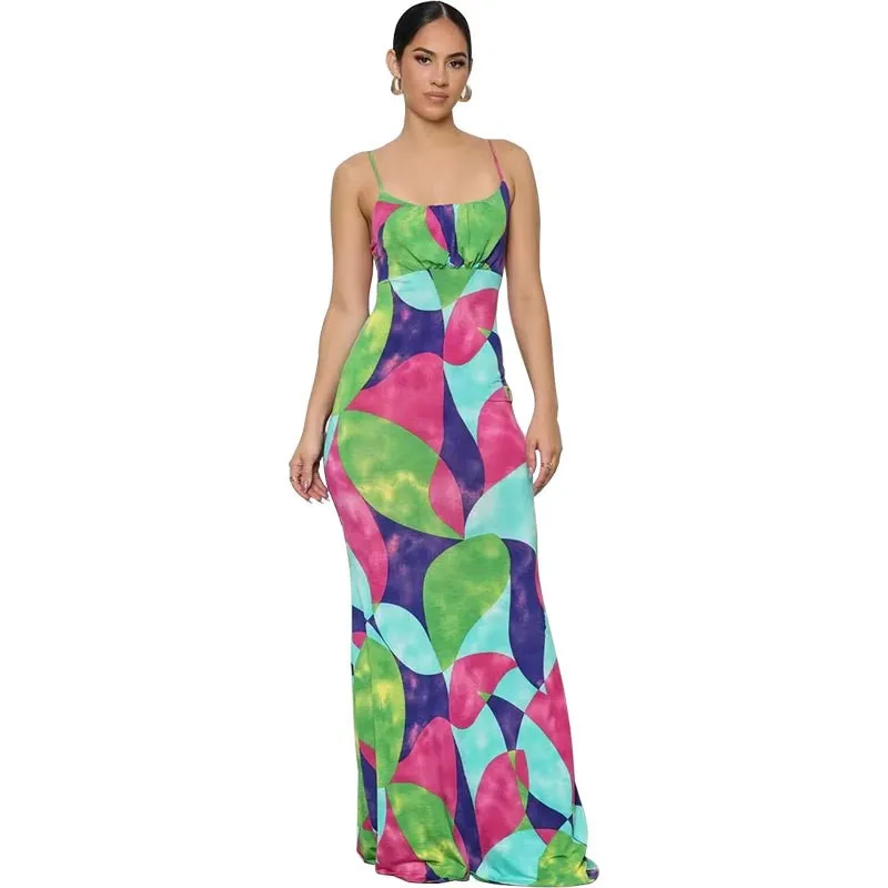 

Summer Blouses For Women 2023 Bikini Dress Beachwear Beach Cover Up New Leisure French Skirt With Shoulder Geometric Polyester