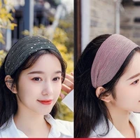 7cm all match wide bright hairband wide brimmed headband girls wash face with tooth anti slip pressing hair accessories