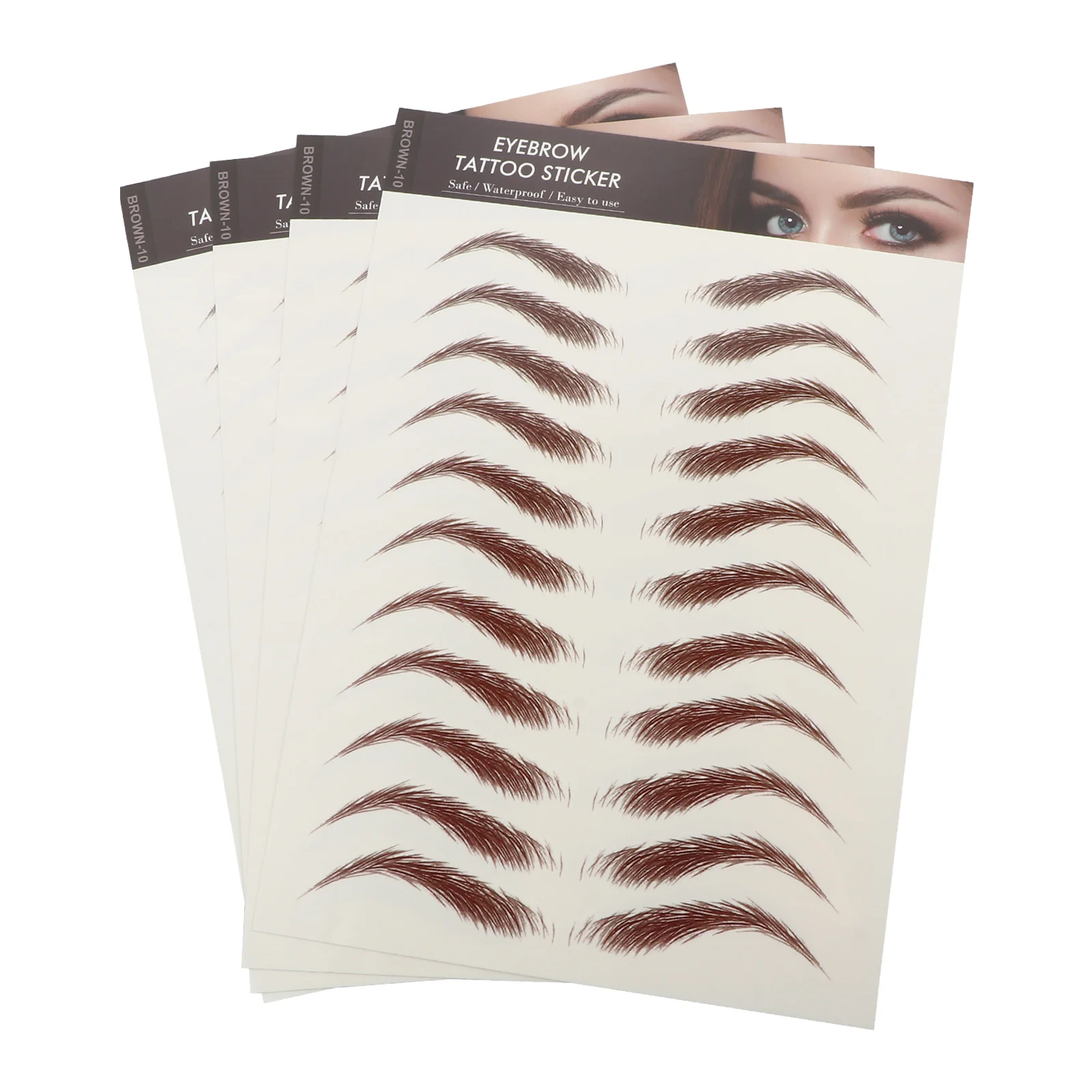 

Tattoo Temporarybrow Stickers Transfers Hair Imitation Natural Authentic 4Dwaterproof Peel Off Brown
